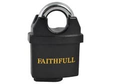 Image of Faithfull Pvc Coated Brass Padlock 50Mm FAIPLB50WP