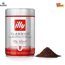 Image of Illy Classico Ground Coffee 250g Medium Roast 100% Arabica for Moka Pot