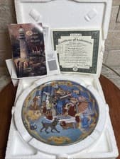 Image of Lady and the Tramp Collectors Plate No 2297A Moon Light Romance Limited Ed NEW