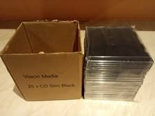Image of Hama Slim Cd Jewel Cases Black 25 Pack Brand New