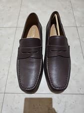 Image of Men’s Geox Respira Brown Leather Loafers 10