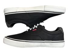 Image of Levi's Men Sneakers Size 9.5 Black/White Lace Up Low Top Casual Shoe New No Box