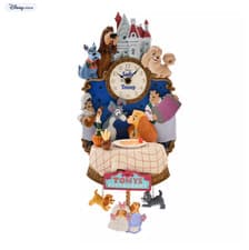 Image of Disney Store Lady and the Tramp Light-Up Clock 70th Anniversary