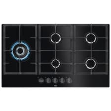 Image of AEG 6000 Series 86cm 5 Burners Gas Hob - Black HKB95820NB