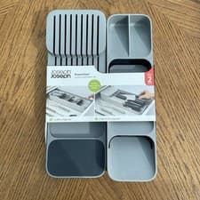 Image of Joseph Joseph DrawerStore - Compact Cutlery & Two Tier Knife Organiser Grey NEW