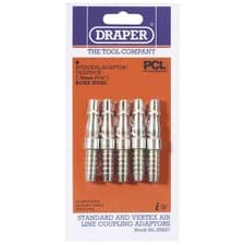 Image of Draper 25837 5/16" Bore Pcl Air Line Coupling Adaptor / Tailpieces Pack of 5