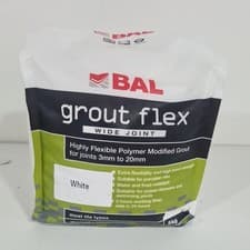 Image of Bal Tile Grout Flex 5kg Wide Joint Walls-Floors WHITE 3mm to 20mm High Quality