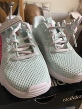 Image of Girls Adidas CF Racer Trainer Cloudfoam - Mint Green - Size UK 10
