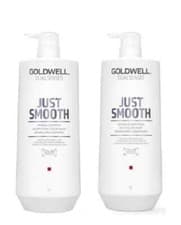 Image of Goldwell Dualsenses Just Smooth Shampoo 1000ml and Conditioner 1000ml Duo