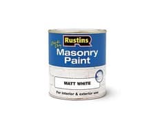 Image of Rustins Quick Dry Masonry Paint - Matt White -500ml - Interior & Exterior