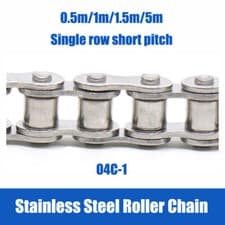 Image of 04C-1 Stainless Steel Roller Chain 0.5m-5m Single Row Short Pitch Roller Chain