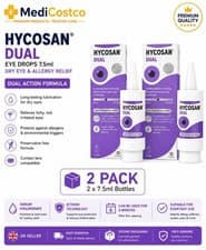 Image of 2x Hycosan Dual Eye Drops 7.5ml Dry Eye & Allergy Relief Drops UK STOCK