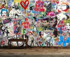 Image of Street Art Urbanism Graffiti Wallpaper Mural Removeable Washable Peel & Stick