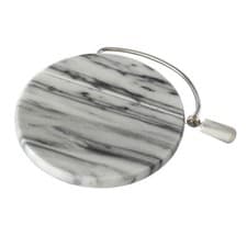 Image of Round Italian White Marble Cheese Board 20Cm