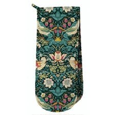 Image of William Morris Strawberry Thief Dark Green Double Oven Glove