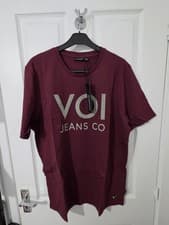 Image of Voi Jeans Co Men's Short Sleeve T-Shirt Large 42/44 Burgandy