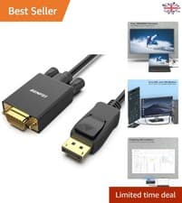 Image of Reliable 1.8M DisplayPort to VGA Adapter Cable for Laptops and Displays