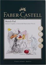 Image of Faber Castell Art And Graphic Sketch Pad A4 Gummed 160GSM 40 Sheets WD791013