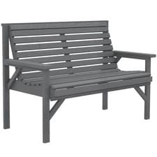 Image of Outsunny Wooden Garden Bench 2 Seater, Patio Bench for Indoor Outdoor