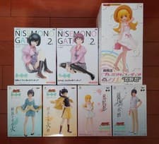 Image of Nisemonogatari Figure Lot Set of 7 Hitagi, Shinobu, Araragi, Tsubasa, Koyomi