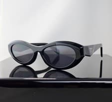 Image of Prada PR26ZS Black / Gray Lens Oval Sunglasses 100% UV