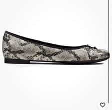 Image of Ladies Clarks Couture Bloom Ballerina style grey snake Leather Uk 6 D /39.5