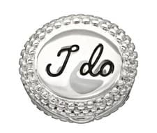 Image of New Chamilia Sterling 925 I Do Ring Box (lid opens to crystal) Charm Bead & Box