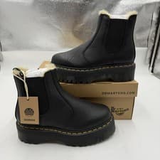 Image of Dr. Martens 2976 Quad FL Platform Chelsea Boots Womens Size 7, Black WarmWair
