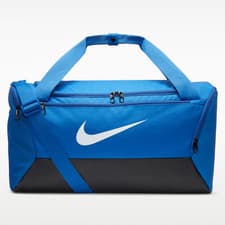 Image of Nike Brasilia Small Duffel Bag Gym Sports Holdall Travel Holiday Luggage Blue
