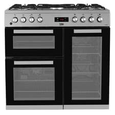 Image of Beko 90cm Dual Fuel Range Cooker - Stainless Steel KDVF90X