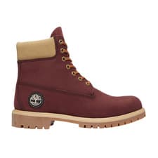 Image of TIMBERLAND Premium 6 Inch 'Burgundy Beige Nubuck' Waterproof Boot