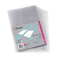Image of Rexel Nyrex Twin Wallet A4 Clear (Pack of 25) 12195