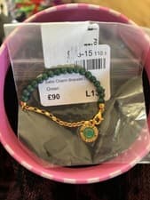 Image of Thomas Sabo Green and Gold Charm Bracelet Brand New Boxed