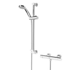Image of BRISTAN FRENZY REAR-FED EXPOSED CHROME THERMOSTATIC BAR MIXER SHOWER