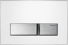 Image of Geberit Sigma50 Square Dual Flush Plate - Brushed/chrome