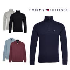 Image of Tommy Men's 1/4 Zip Jumper Winter Wear Essential for Style | Clearance Sale