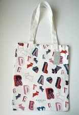 Image of RADLEY - SPELL CHECK - NATURAL COTTON CANVAS TOTE / SHOPPER - RADLEY DOG LETTERS