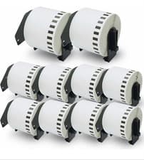 Image of 62mm- Compatible Thermal Labels DK-22205 DK22205 Fits Brother Printer WITH FRAME