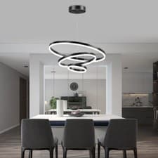 Image of LED Pendant Light Modern Ring Adjustable Lamp Ceiling Lights Lighting Chic Decor