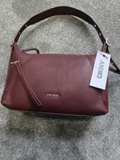Image of NWT DKNY Gemma Shoulder Bag - Awn Neutral Plumb/burgundy