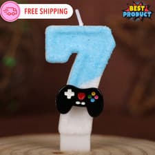 Image of Blue Number Candles 0-9 Smokeless Candle Birthday Anniversary Party Cake Décor