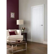 Image of Geneva White Grained Moulded Cottage Internal Door Stylish Durable 1981 x 762mm