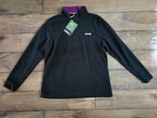 Image of Regatta Sweethart Lightweight Half Zip Fleece Black Women's UK Size 16 BRAND NEW