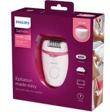 Image of Philips 4000 Corded Epilator 7 Accessories Opti-light Pink BRE285/00, Trim Shave
