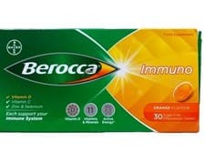 Image of Berocca Immuno Effervescent Orange Flavour Food Supplement 30 Tablets