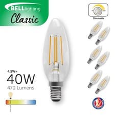 Image of BELL E14 Dimmable LED Filament Candle Bulb Warm White 4.5W 470lm Small Screw