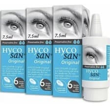 Image of 3 x Hycosan Original Preservative Free Lubricating Dry Eye Drops 7.5ml