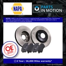 Image of 2x Vented Brake Discs and Pads fits RENAULT KANGOO 1.5D Front 2008 on 258mm Set