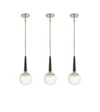 Image of 3 x Elstead Marilyn Pendant - Polished Nickel Quintiesse (worth £330 )