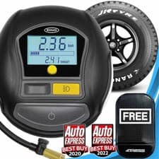 Image of Car Tyre Inflator Rapid Digital Air Compressor Pump 12V Auto Stop RTC1000. +M